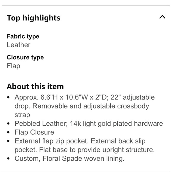 NWT ♠️ KATE SPADE 💜 Polly Large Flap Crossbody Bag in Pebbled Leather Lavender - Picture 9 of 10